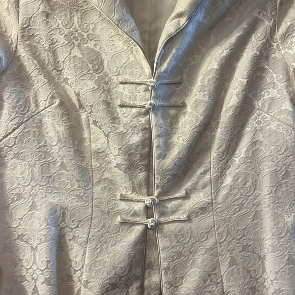 NWOT White Lace Asian Inspired Topper Coat Size Large - Picture 2 of 5